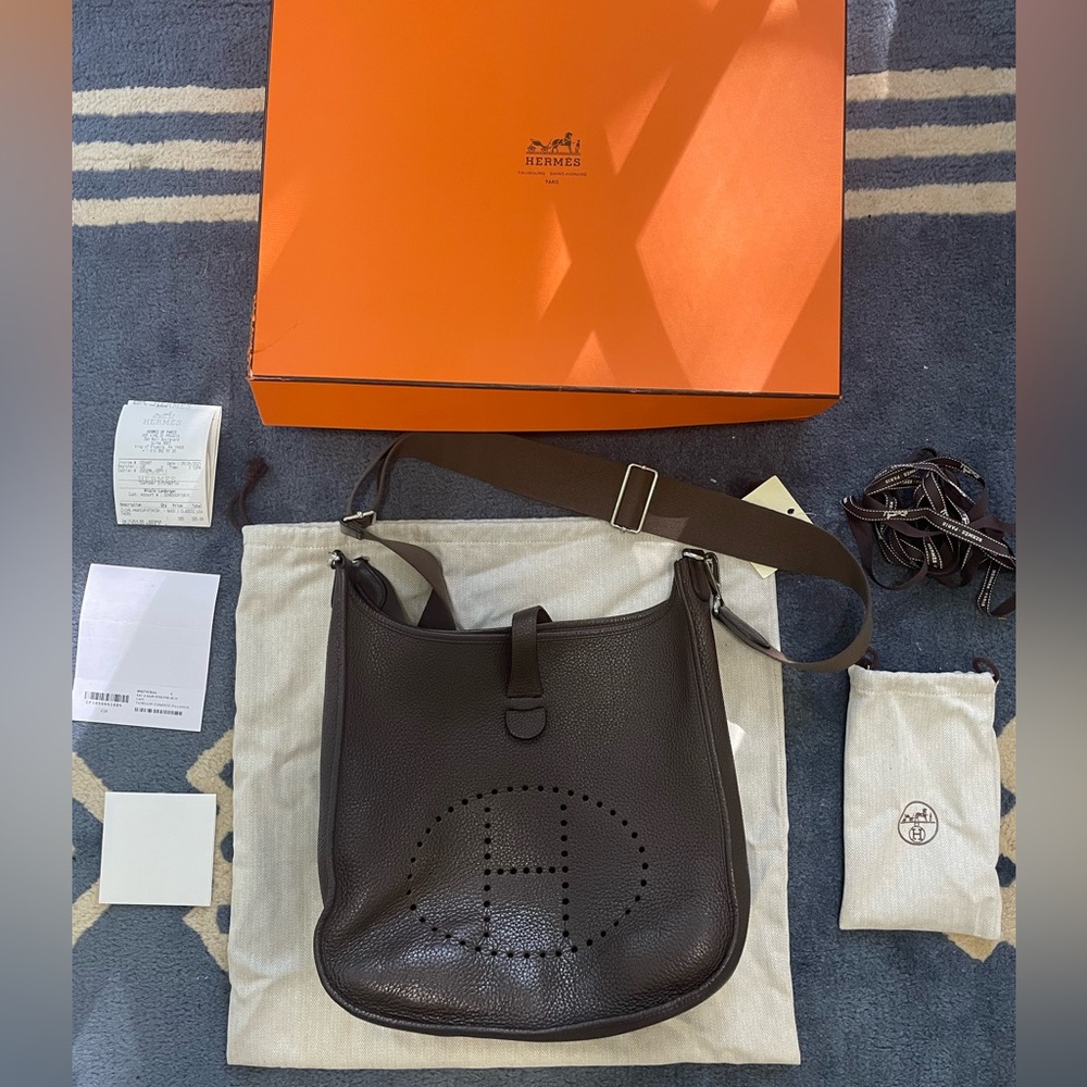 Hermes Brown Evelyne Crossbody Bag ….THE PRICE IS FIRM..